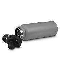 Garrafa Parede Dupla Com Alça 16 Horas Conservação Térmica Capacidade 1,1 Litro Em Aço Inox Cinza - 4