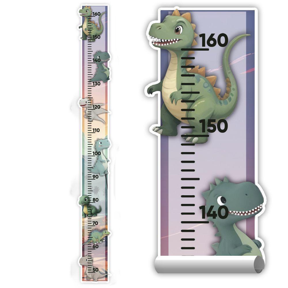 Adesivo Parede Régua Crescimento Dinossauro Dino Jurássico - 1