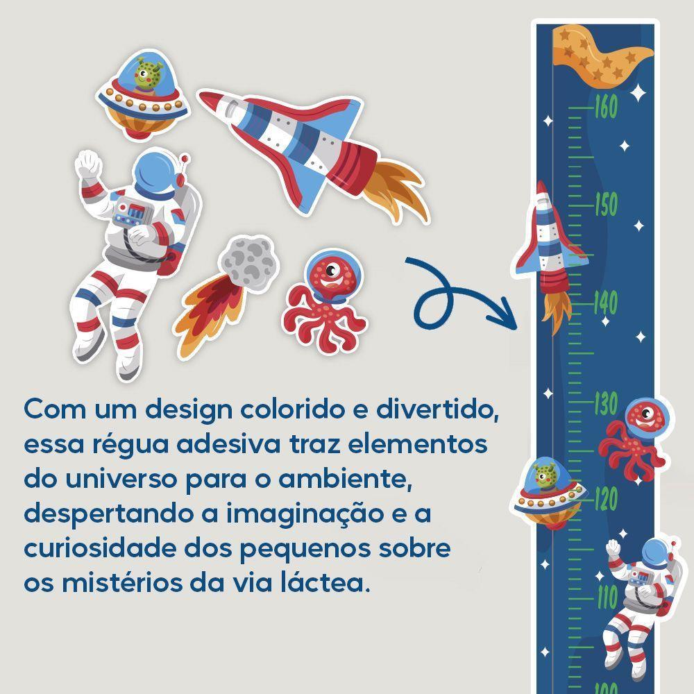 Adesivo Parede Régua Crescimento Astronauta Foguete - 3