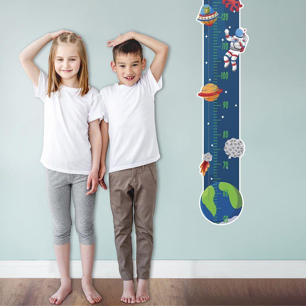 Adesivo Parede Régua Crescimento Astronauta Foguete - 4