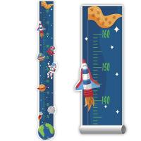 Adesivo Parede Régua Crescimento Astronauta Foguete - 1