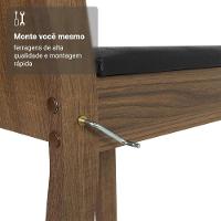 Conjunto Sala De Jantar Mesa Tampo De Vidro 4 Cadeiras Rustic/preto Camélia Madesa - 5