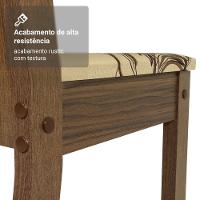 Conjunto Sala De Jantar Mesa Tampo De Vidro 4 Cadeiras Rustic/lírio Bege Camélia Madesa - 9