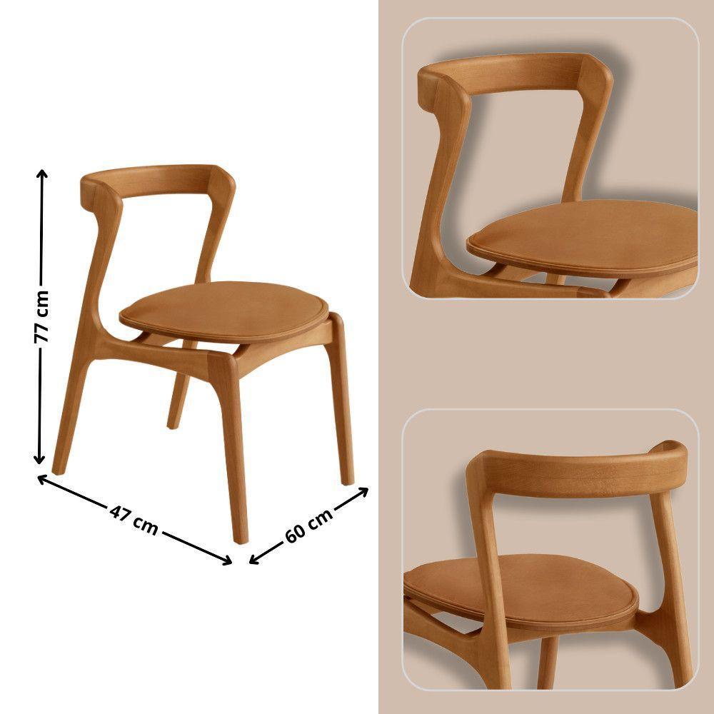 Mesa De Jantar Soláris 220cm Madeira Tampo Laminado Orgânico Star Caramelo/Imbuia Nat. - 4