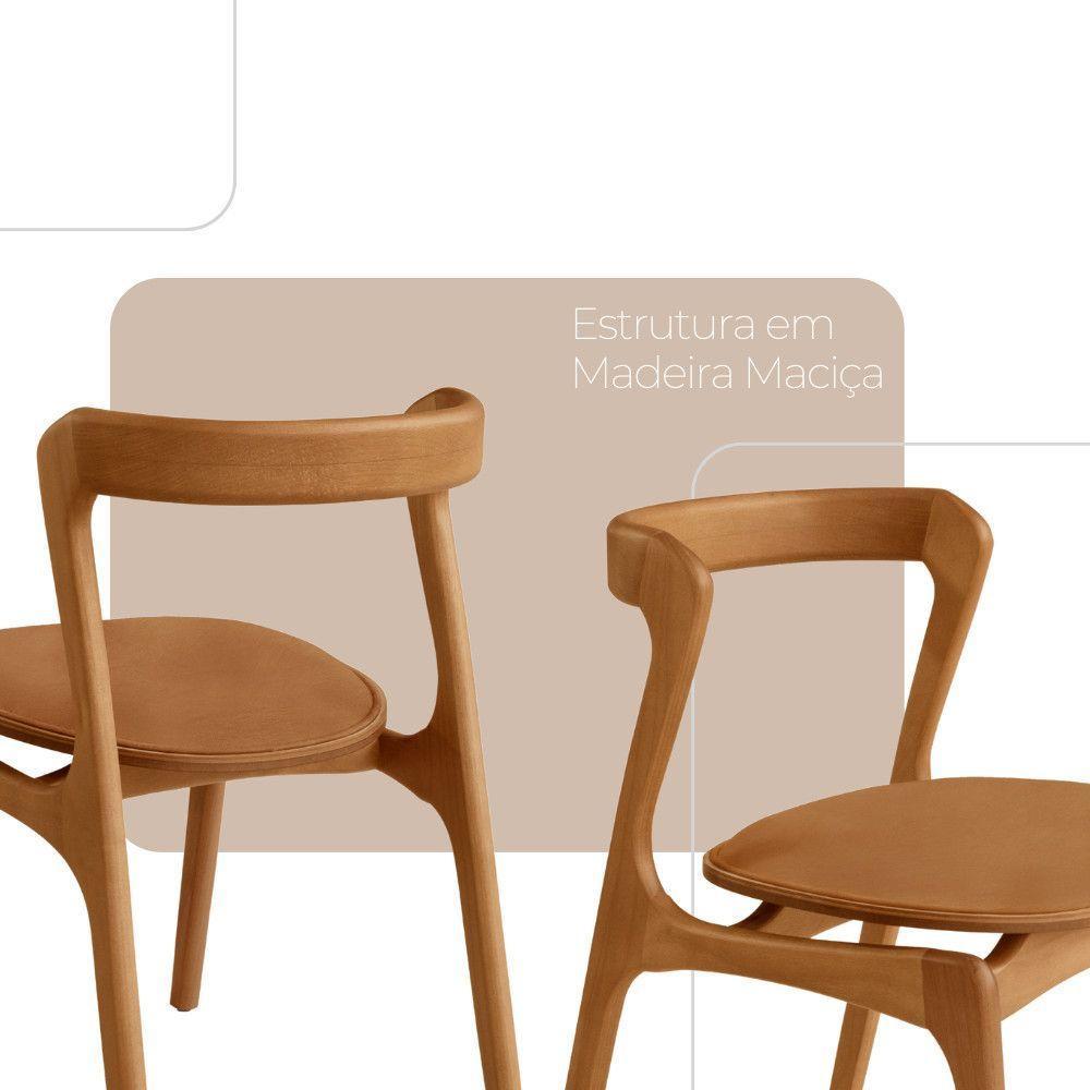 Mesa De Jantar Soláris 220cm Madeira Tampo Laminado Orgânico Star Caramelo/Imbuia Nat. - 6