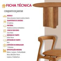 Mesa De Jantar Soláris 220cm Madeira Tampo Laminado Orgânico Star Caramelo/Imbuia Nat. - 3