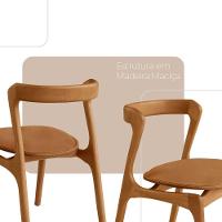 Mesa De Jantar Soláris 220cm Madeira Tampo Laminado Orgânico Star Caramelo/Imbuia Nat. - 6