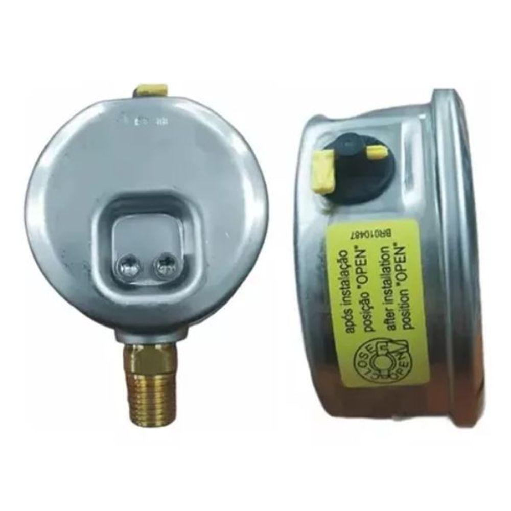 Manômetro De Pressão Com Glicerina 0 A 10 Bar Wika Medidor - 3