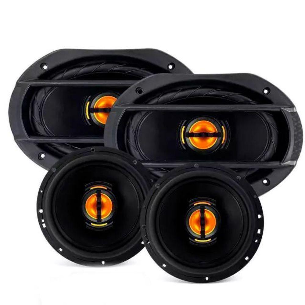 Kit Com Par Af 6 Pol + Par Af 6x9 Flex 220w 4ohms Jb669 Preto Leson - 1