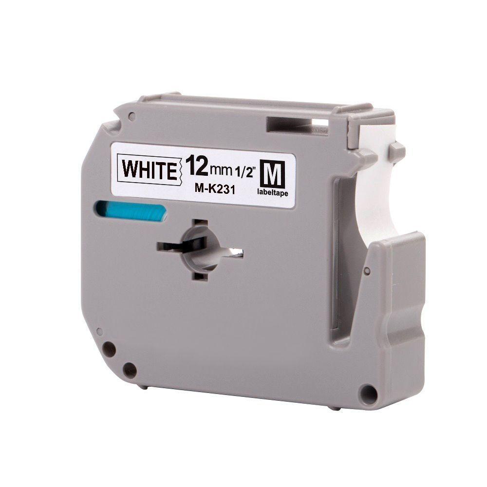 Fita Para Rotulador Brother M-k231 12mm Preto Sobre Branco - 1