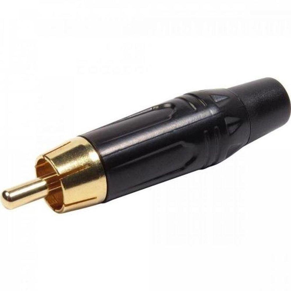 Plug Rca Metal Com Parte Inferior Preto Storm - Pct 10 Un - 1