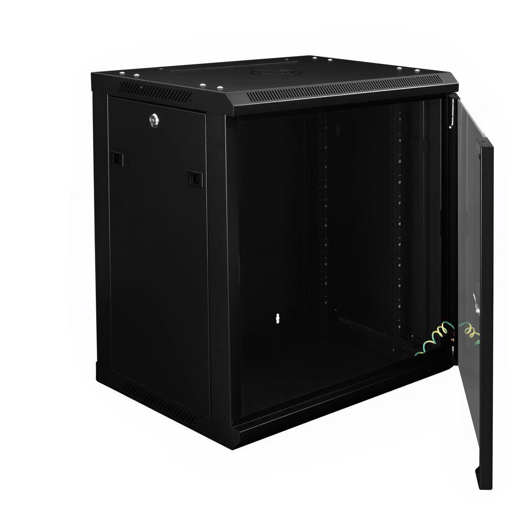Rack Mini 19 Evus Ev-dw6412 12u X 600 X 450mm Parede Preto - 2