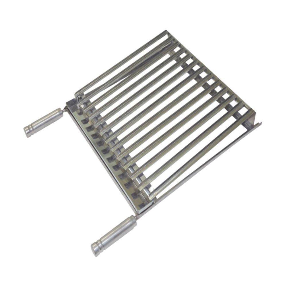 Grelha Parrilha Argentina Aço Inox Com Caixa Gordura 50x50cm - 1