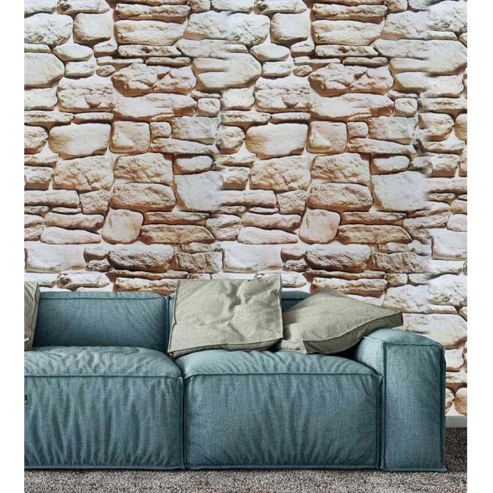 Papel De Parede Adesivo Kit 36 Unidades Canjiquinha Pedra Casa Quarto Sala Decoraçao Ambiente - 5