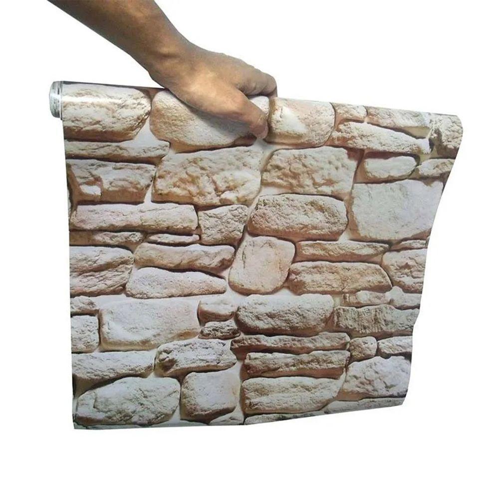 Papel De Parede Adesivo Kit 36 Unidades Canjiquinha Pedra Casa Quarto Sala Decoraçao Ambiente - 9