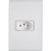 Conjunto 4x2 Com 1 Tomada 2p+t Tramontina Liz 10 A 250 V Branco - 1