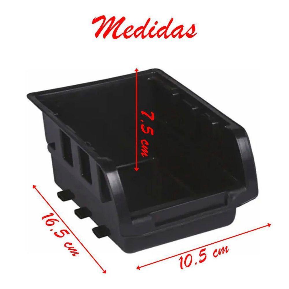 Gaveta Plástica Para Componente Preta Nº3 - 2