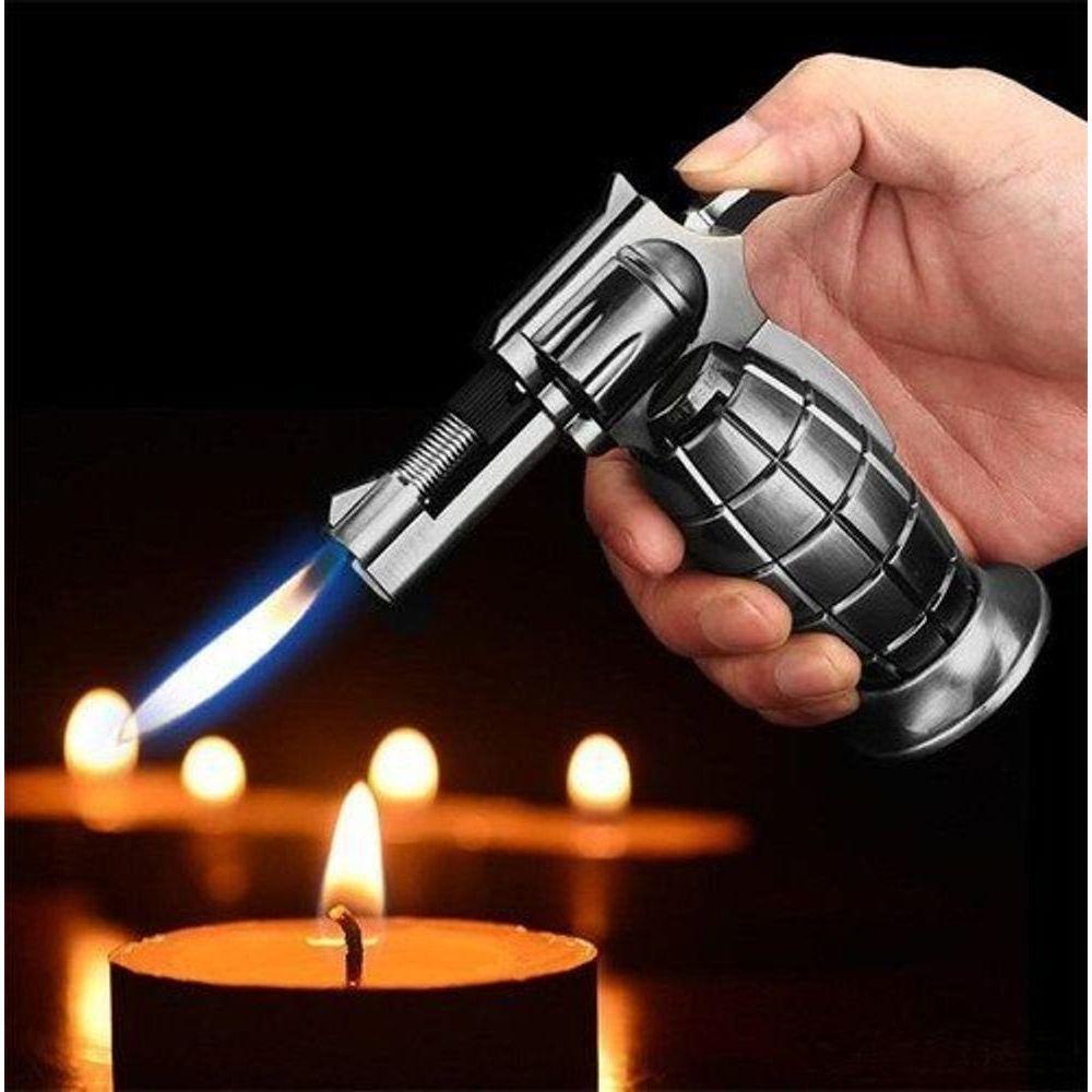 Isqueiro Tocha Flamejante Maçarico Portátil Culinário Automático à Gás Acendedor Flambador - 2