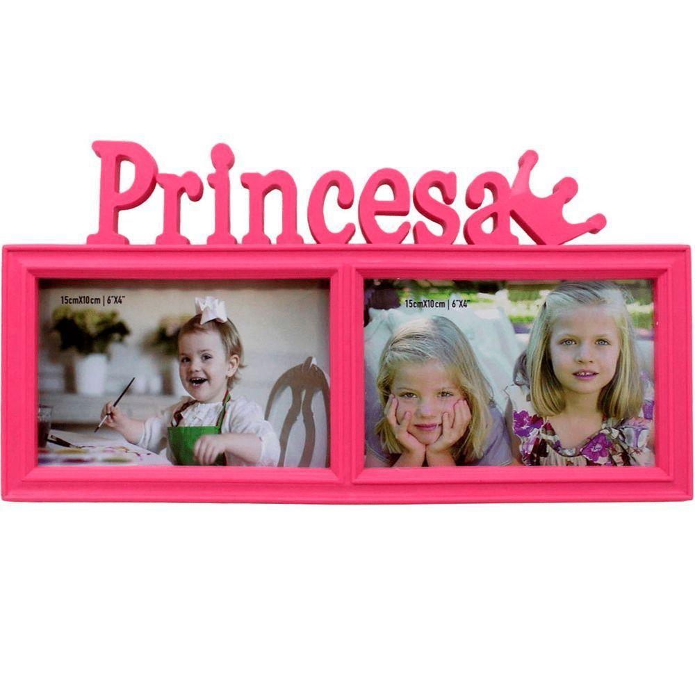 Dupla Porta Retrato Infantil Mural Princesa Príncipe 15x10cm - 3