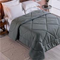 Edredom Queen Unique Dupla Face Micropercal 200 Fios Toque De Algodão 1 Peça - Grafite - 3