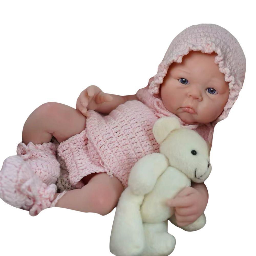 Bebê Reborn Menina Toda Em Silicone Sólido Olhos Abertos Artesanal - 1