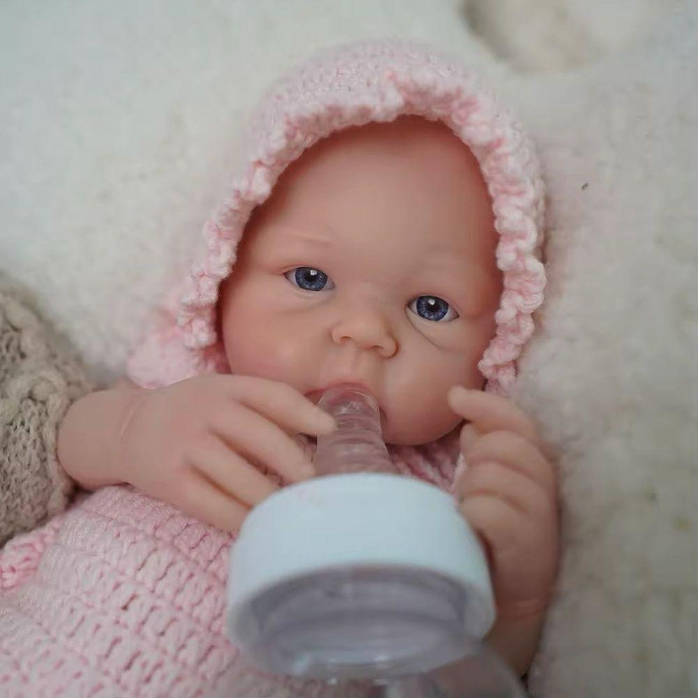 Bebê Reborn Menina Toda Em Silicone Sólido Olhos Abertos Artesanal - 2