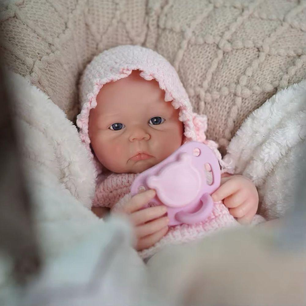 Bebê Reborn Menina Toda Em Silicone Sólido Olhos Abertos Artesanal - 3