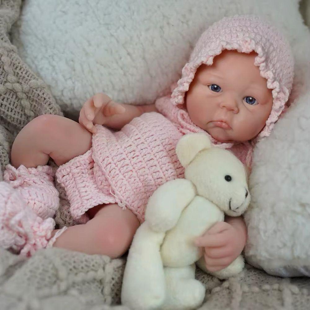 Bebê Reborn Menina Toda Em Silicone Sólido Olhos Abertos Artesanal - 5