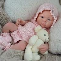 Bebê Reborn Menina Toda Em Silicone Sólido Olhos Abertos Artesanal - 5