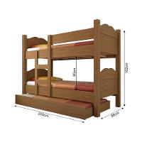 Beliche Madrid Grades De Proteção E Cama Removível - Amêndoa Com 2 Colchões - 5