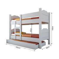 Beliche Madrid Com Grades De Proteção E Cama Removível - Branco Com 2 Colchões - 2