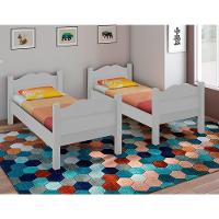 Beliche Madrid Com Grades De Proteção E Cama Removível - Branco Com 2 Colchões - 6