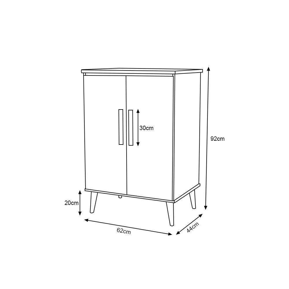 Balcão Aparador Cantinho Do Café Bogotá Com 2 Portas Freijó - 4