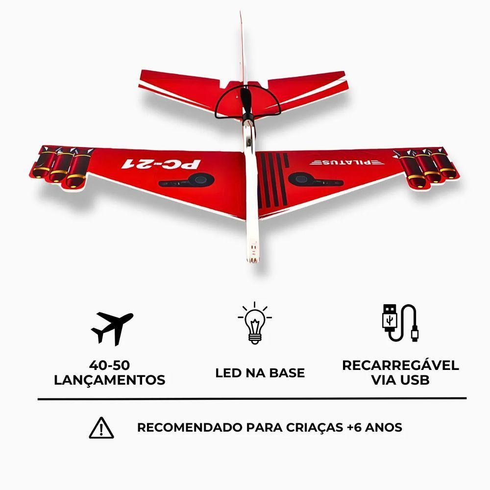 Avião Planador Com Motor A Bateria Recarregável - 9