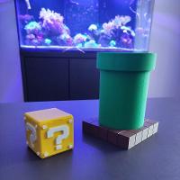 Kit Cano E Cubo Porta Objetos Caneta 3d Mario Gamer Mesa Escritório Geek - 5