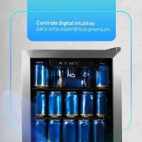 Cervejeira Expositor Vertical HQ Vidro Duplo 100 Litros Inox HQ-100CEVPV 220V - 8