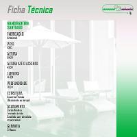 Namoradeira área Externa Alumínio Corda Náutica Santiago Preto-marrom - 5