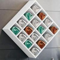 Suporte Porta Toalha Luiza Com 16 Nichos Toalheiro Multiuso branco - 2