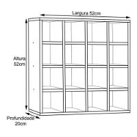 Suporte Porta Toalha Luiza Com 16 Nichos Toalheiro Multiuso branco - 3
