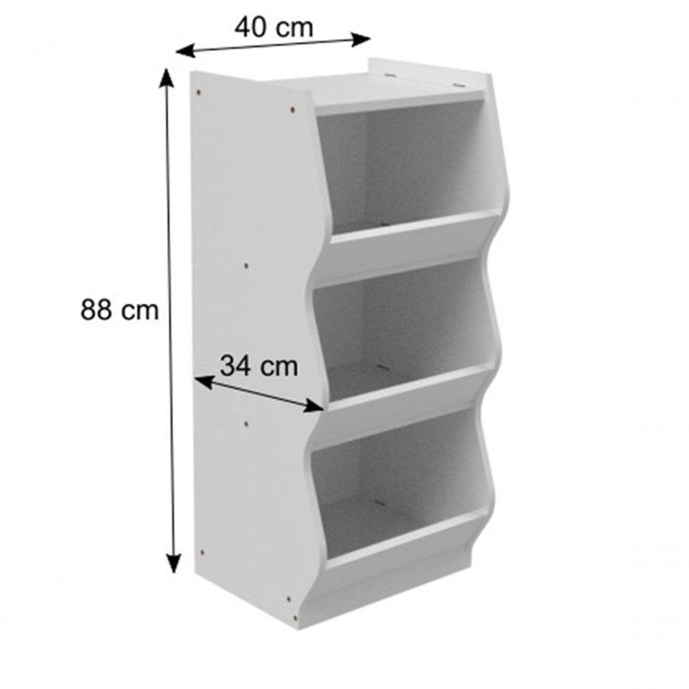 Organizador Infantil Zian 100% Mdf Brinquedos Crianças - 2