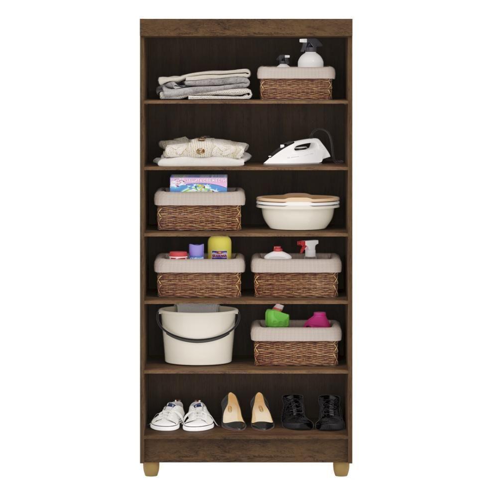 Multiuso 2 Portas Line - Imbuia Rústico Imbuia Rústico - 3