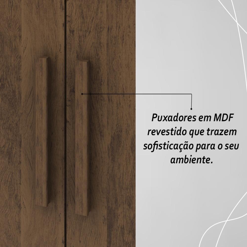 Multiuso 2 Portas Line - Imbuia Rústico Imbuia Rústico - 6