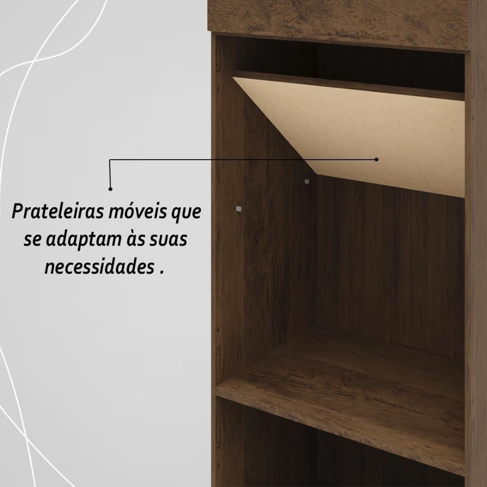 Multiuso 2 Portas Line - Imbuia Rústico Imbuia Rústico - 8