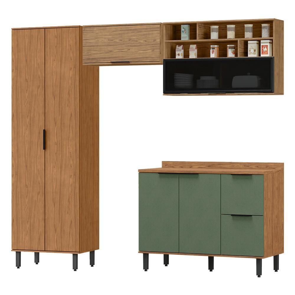 Armarios Lavanderia 4 Modulos Mdf 270 Cm Tosc Freijo Jade Mxm - 1