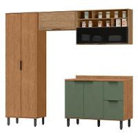 Armarios Lavanderia 4 Modulos Mdf 270 Cm Tosc Freijo Jade Mxm - 1