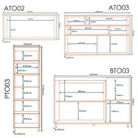 Armarios Lavanderia 4 Modulos Mdf 270 Cm Tosc Freijo Jade Mxm