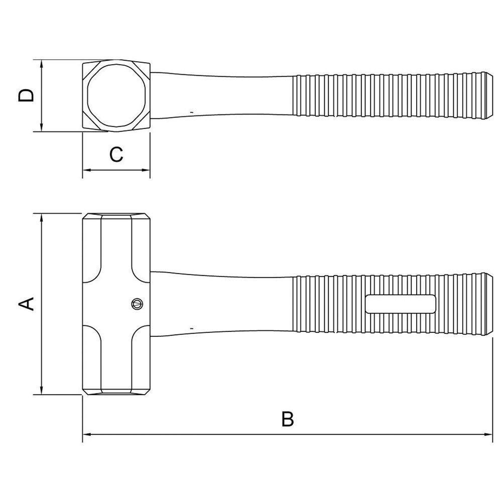 Marreta Oitavada Cabo De Polipropileno Com Fibra E Alma De Aço 1.500 G Tramontina Pro Tramontina - 2