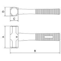 Marreta Oitavada Cabo De Polipropileno Com Fibra E Alma De Aço 1.500 G Tramontina Pro Tramontina - 2