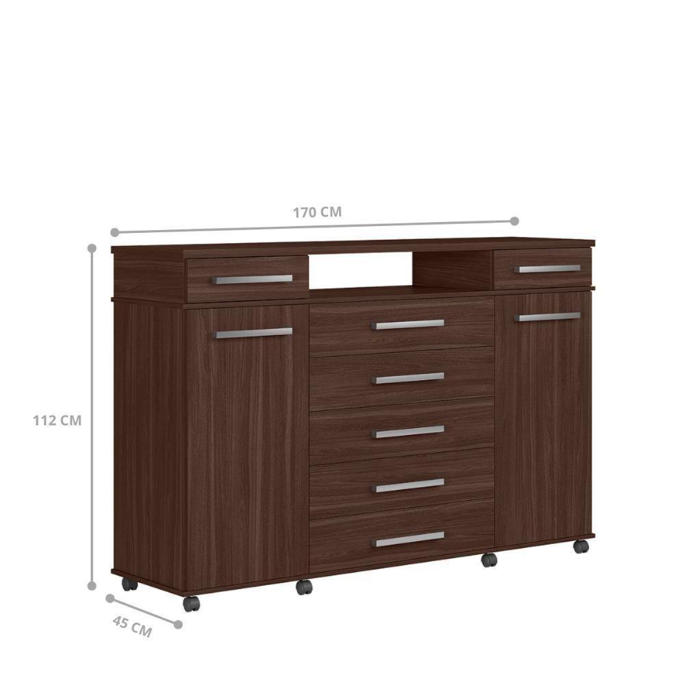 Gaveteiro 7 Gavetas Brasilia Cafe Touch - 3