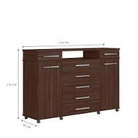 Gaveteiro 7 Gavetas Brasilia Cafe Touch - 3